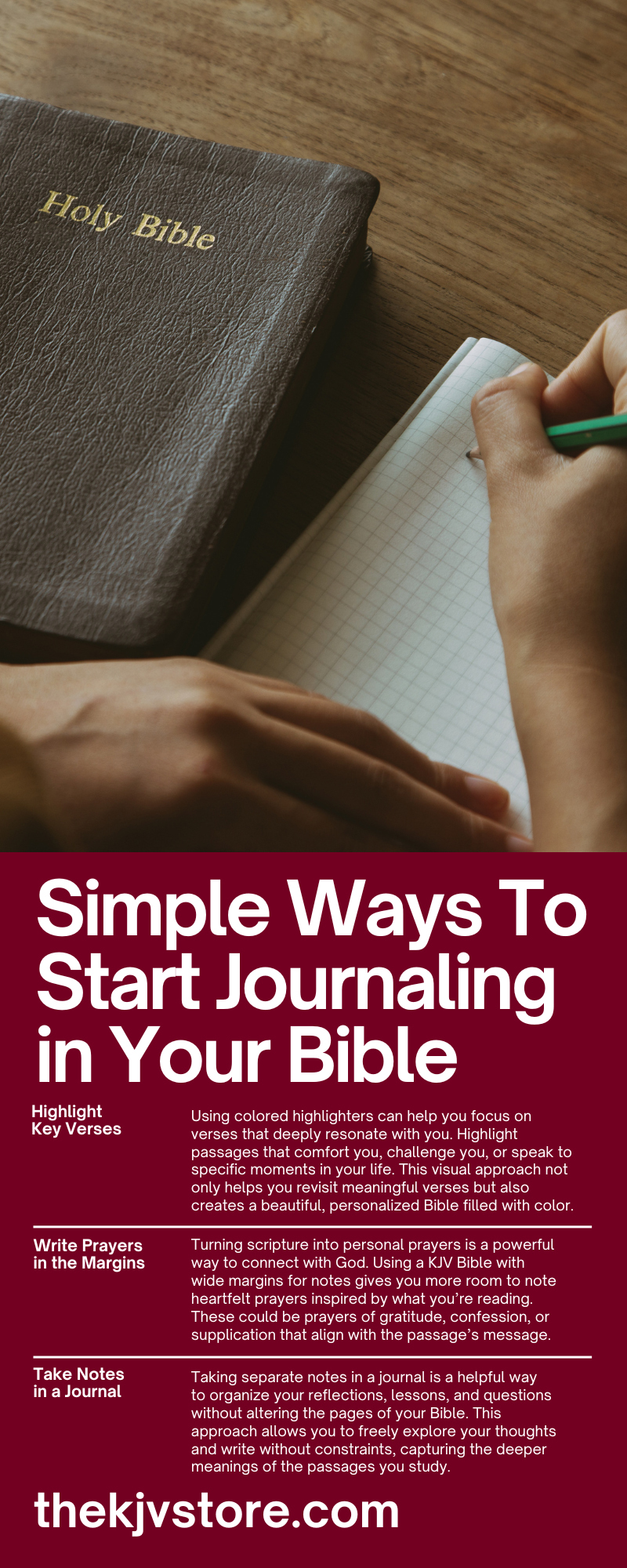 Simple Ways To Start Journaling in Your Bible
